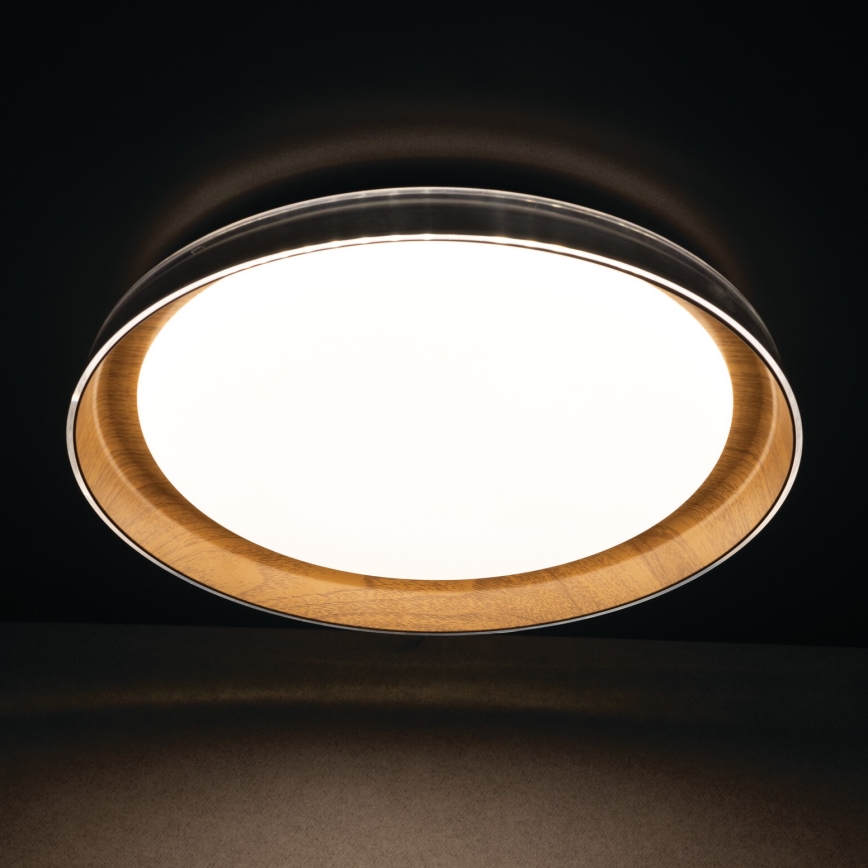 LED loftlampe NIFU LED/17,8W/230V diameter 43 cm hvid/brun