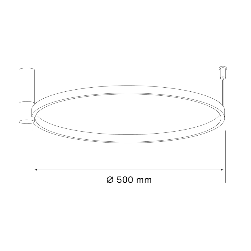LED loftlampe NOEMI LED/20W/230V 4000K diameter 50 cm mat krom