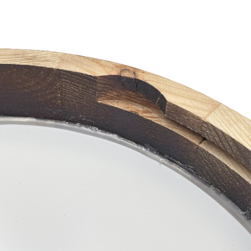LED loftlampe OAK SLIM LED/20W/230V 4000K Ø 27 cm eg/mørkebrun