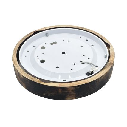 LED loftlampe OAK SMOKY SLIM LED/20W/230V 4000K Ø 27 cm eg/mørkebrun