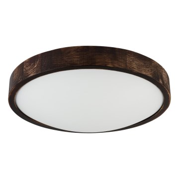 LED-loftlampe OAK SMOKY SLIM LED/36W/230V 4000K Ø 37 cm eg/mørkebrun