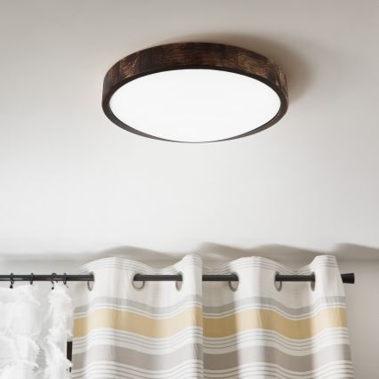 LED-loftlampe OAK SMOKY SLIM LED/36W/230V 4000K Ø 37 cm eg/mørkebrun