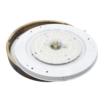 LED-loftlampe OAK SMOKY SLIM LED/36W/230V 4000K Ø 47 cm eg/mørkebrun