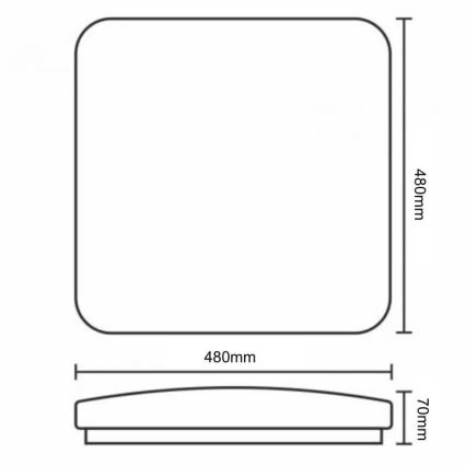 LED loftlampe dæmpbar OPAL LED/48W/230V 3000-6500K + fjernbetjening