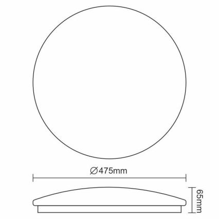 LED loftlampe OPAL LED/48W/230V 4000K