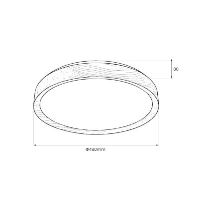 LED loftlampe ORINOKO LED/36W/230V Ø 48 cm beige