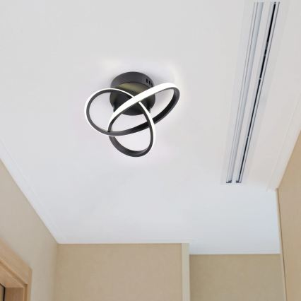 LED-loftlampe OSKAR LED/15W/230V Ø25 cm, sort
