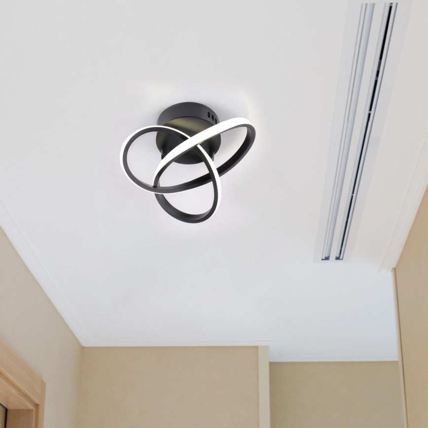 LED-loftlampe OSKAR LED/15W/230V Ø25 cm, sort