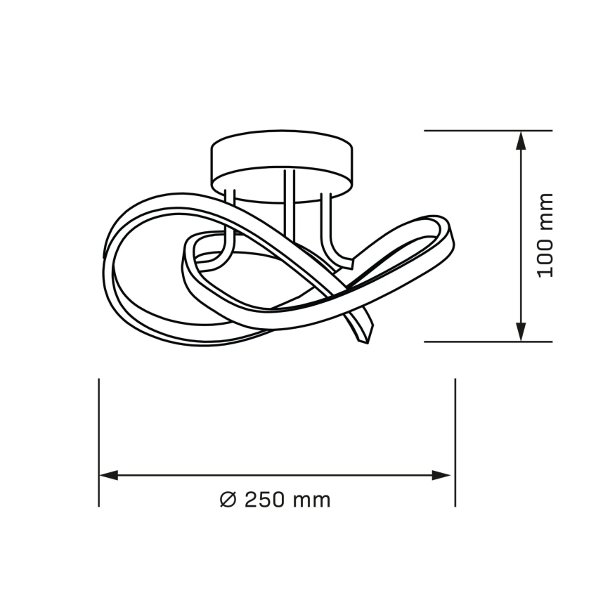 LED-loftlampe OSKAR LED/15W/230V Ø25 cm, sort