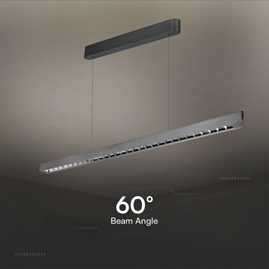 LED lysekrone på kabel LED/36W/230V 3000/4000/6400K antracit