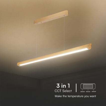 LED lysekrone på kabel LED/36W/230V 3000/4000/6400K guld