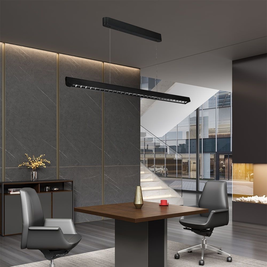 LED lysekrone på kabel LED/36W/230V 3000/4000/6400K sort