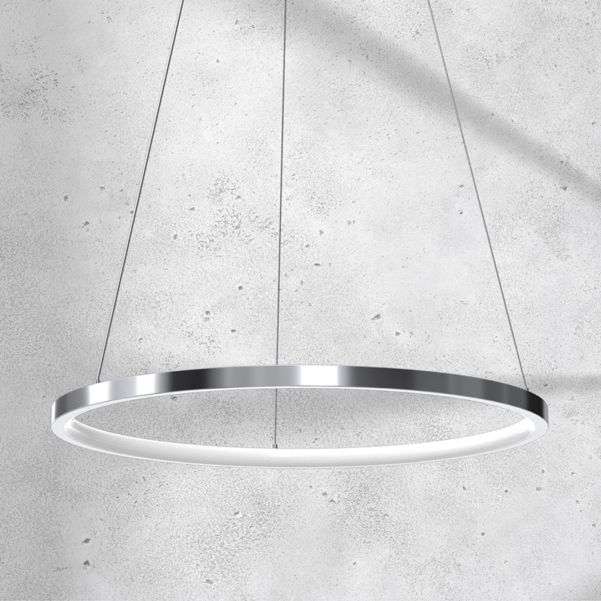 LED lysekrone på kabel ROTONDA LED/27W/230V blank krom