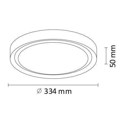 LED loftlampe PERSE LED/15W/230V sort