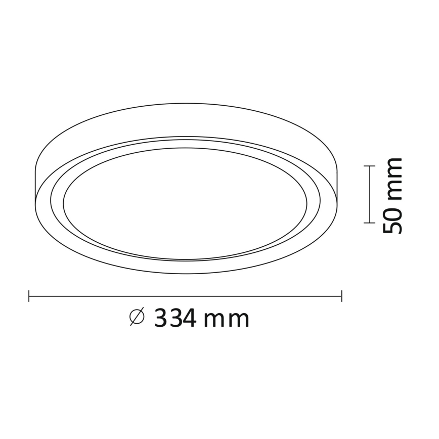 LED loftlampe PERSE LED/15W/230V sort