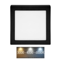 LED loftlampe RAFA LED/12W/230V 3000/4000/6000K 17x17 cm sort