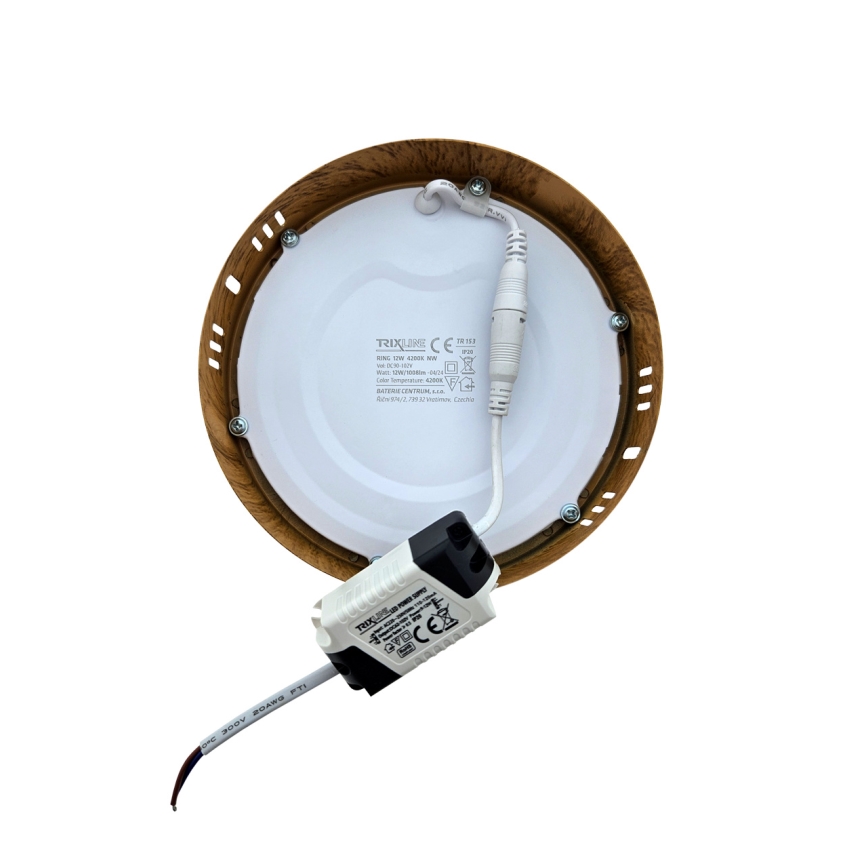 LED loftlampe RING LED/12W/230V 4200K diameter 16 cm brun