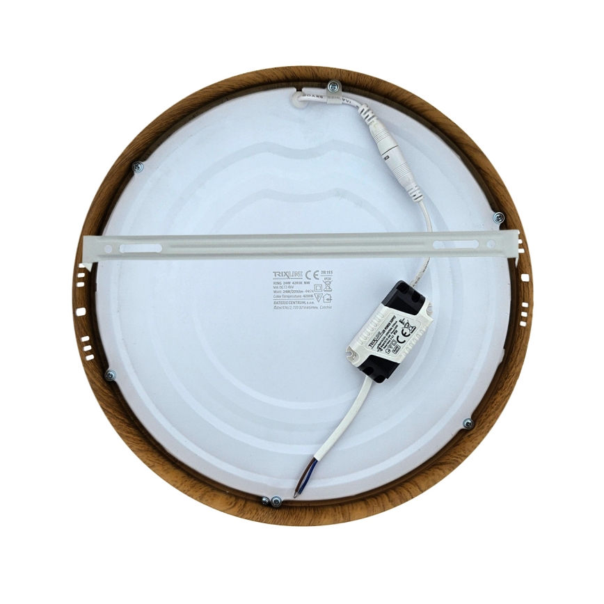 LED loftlampe RING LED/24W/230V 4200K diameter 28,5 cm brun