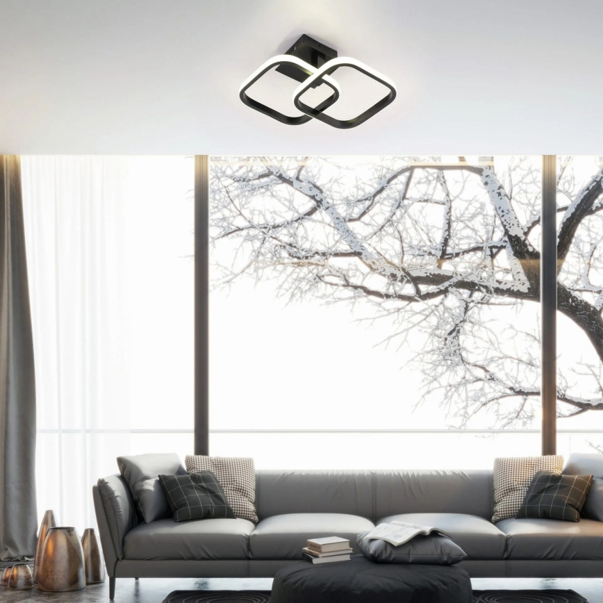 LED-loftlampe ROBERT LED/25W/230V 25x38 cm sort