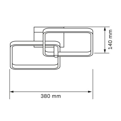 LED-loftlampe ROBERT LED/25W/230V 25x38 cm sort