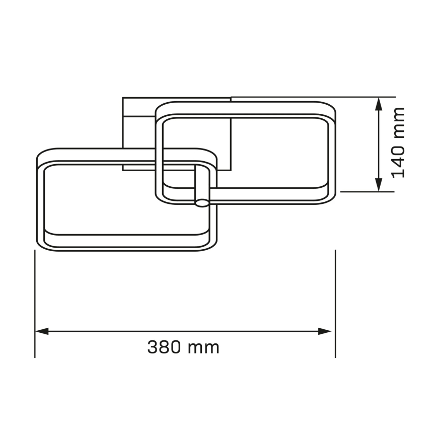 LED-loftlampe ROBERT LED/25W/230V 25x38 cm sort