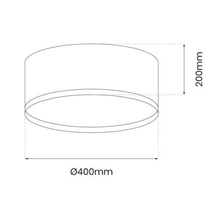 LED loftlampe RONDO LED/18W/230V grøn