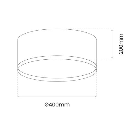 LED loftlampe RONDO LED/18W/230V sort