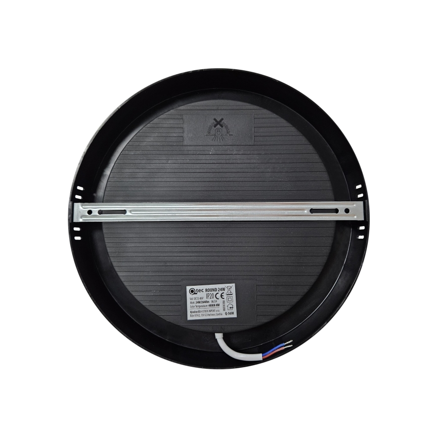 LED loftlampe ROUND LED/24W/230V 4000K diameter 28,8 cm sort