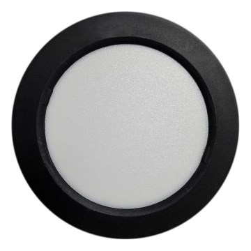 LED loftlampe ROUND LED/6W/230V 4000K diameter 12,1 cm sort