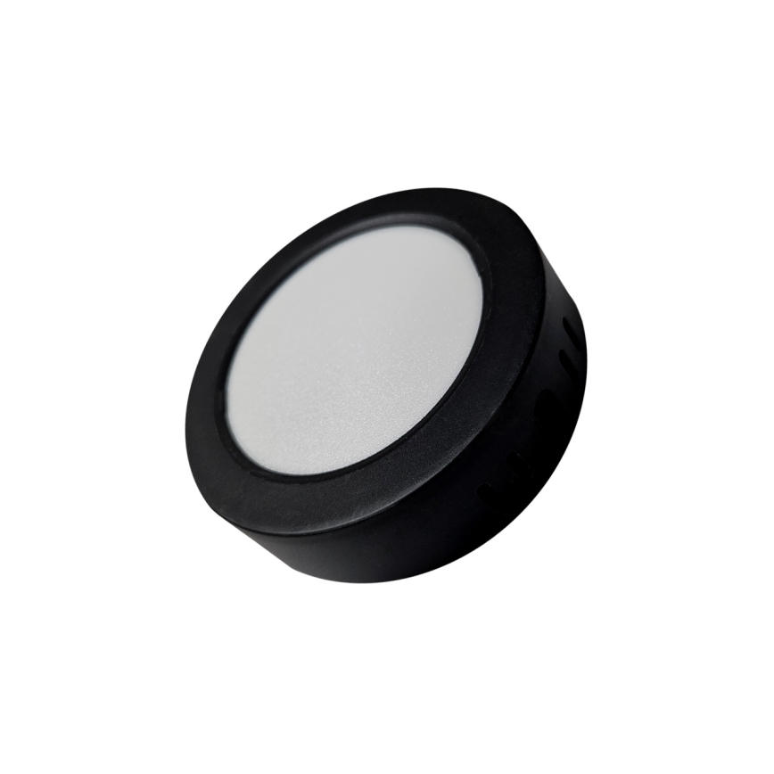 LED loftlampe ROUND LED/6W/230V 4000K diameter 12,1 cm sort