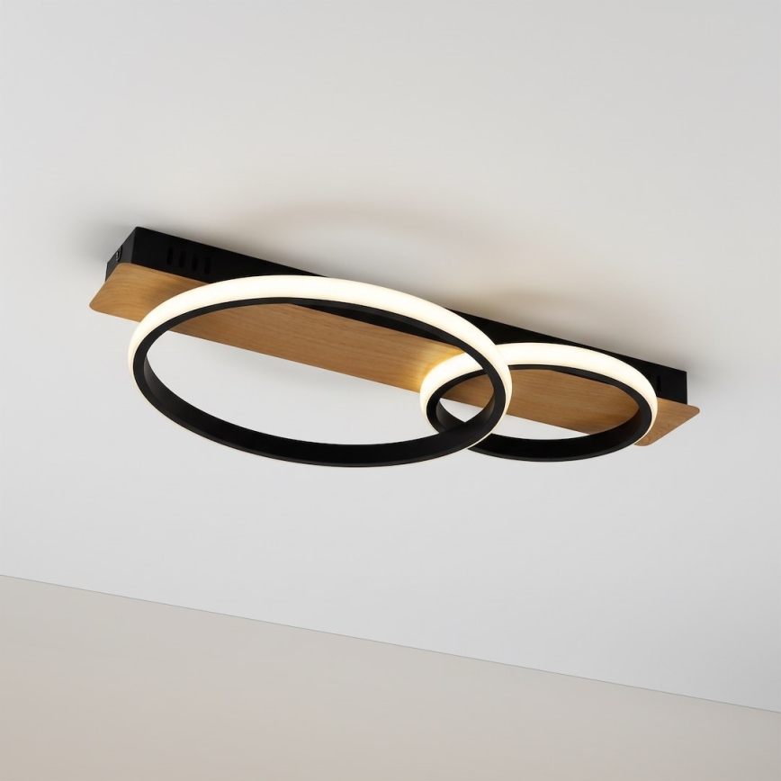 LED loftlampe ROWENA LED/14W/230V sort/brun