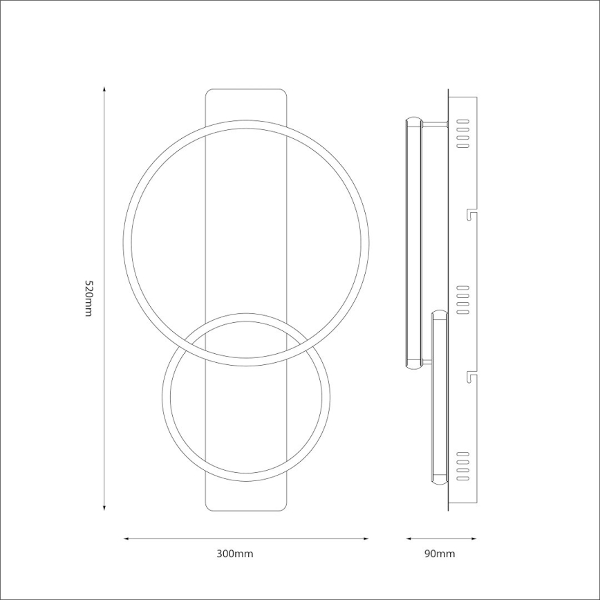 LED loftlampe ROWENA LED/14W/230V sort/brun