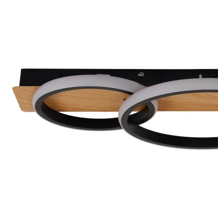 LED loftlampe ROWENA LED/18W/230V sort/brun