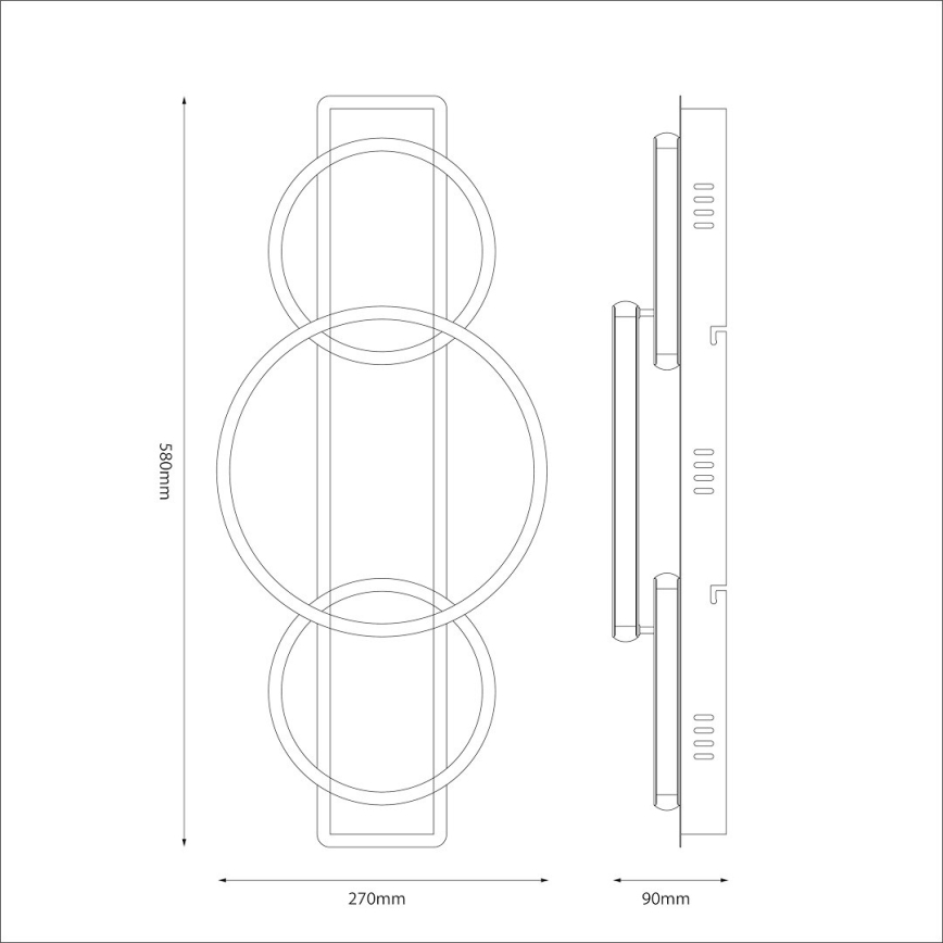 LED loftlampe ROWENA LED/18W/230V sort/brun