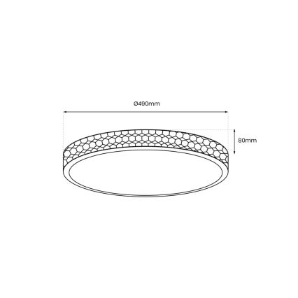 LED loftlampe SHINY LED/34W/230V guldfarvet