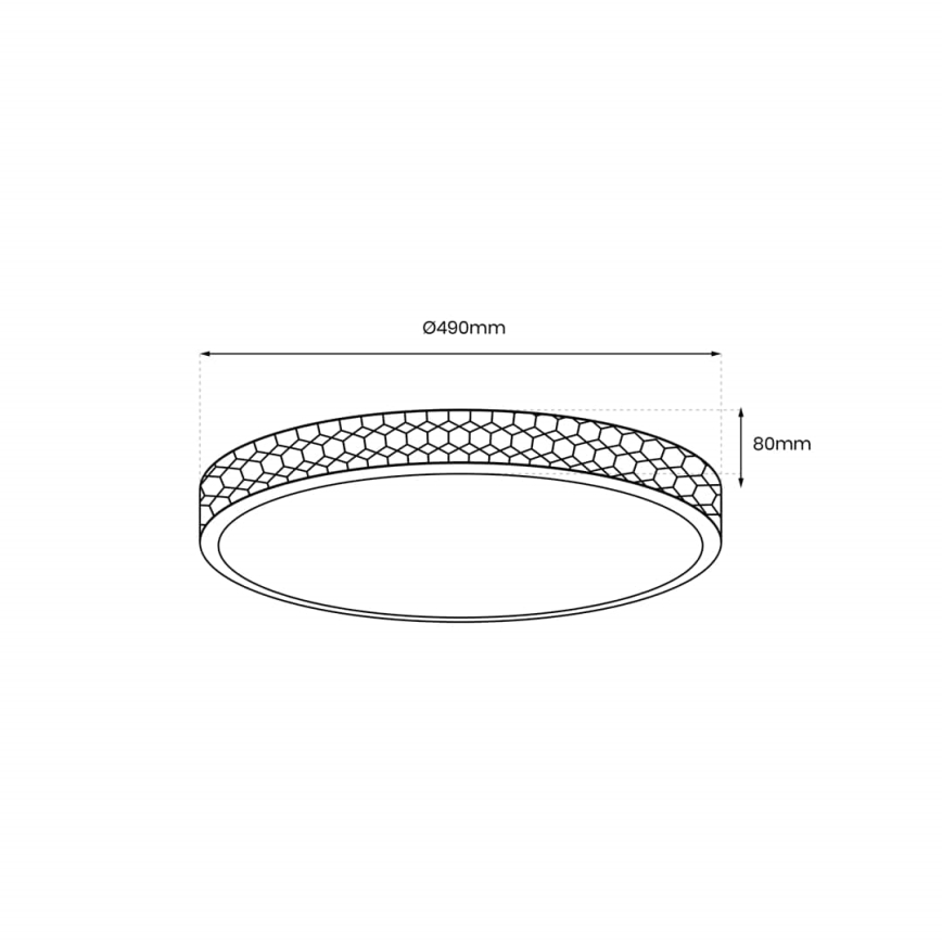 LED loftlampe SHINY LED/34W/230V guldfarvet