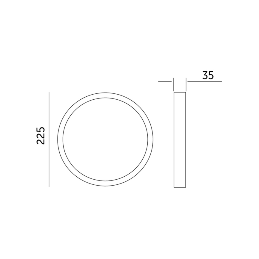 LED loftlampe SIGARO CIRCLE LED/18W/230V 4000K IP40