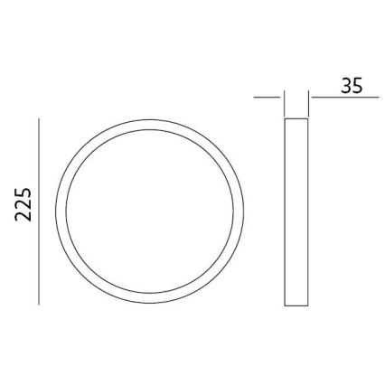 LED loftlampe SIGARO CIRCLE LED/24W/230V 4000K IP40