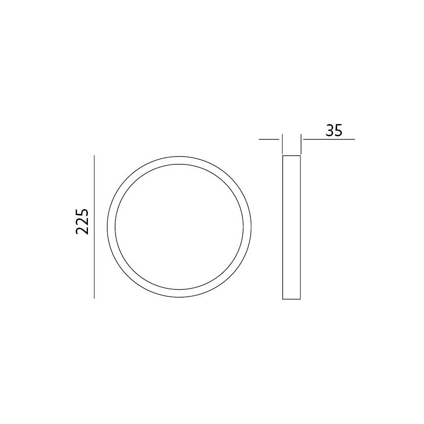 LED loftlampe SIGARO CIRCLE LED/24W/230V 4000K IP40