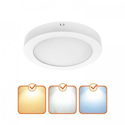 LED loftlampe SIGARO LED/18W/230V 3000/4000/6500K Ø 22 cm hvid