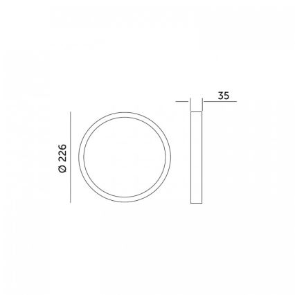 LED loftlampe SIGARO LED/18W/230V 3000/4000/6500K Ø 22 cm hvid