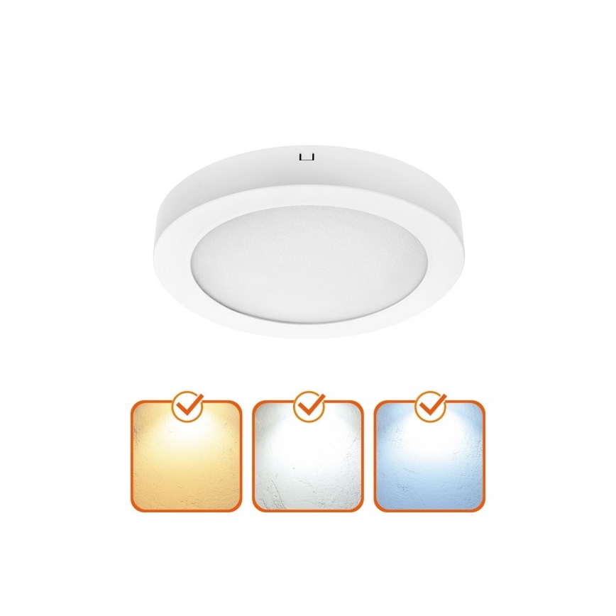 LED-loftlampe SIGARO LED/24W/230V 3000/4000/6500K, diameter 22 cm, hvid