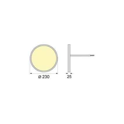 LED loftlampe SIMEN LED/18W/230V 4000K IP40 Ø 23 cm hvid UGR19