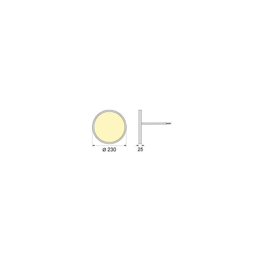 LED loftlampe SIMEN LED/18W/230V 4000K IP40 Ø 23 cm hvid UGR19