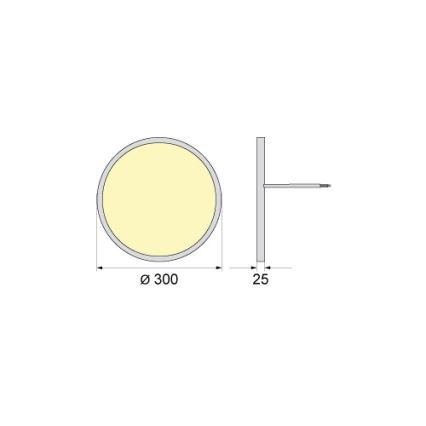 LED-loftlampe SIMEN LED/24W/230V 4000K IP40 Ø 30 cm hvid UGR19