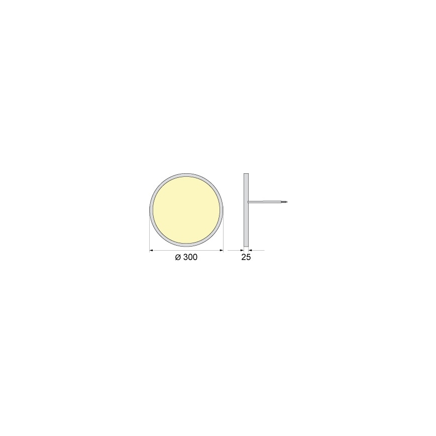 LED-loftlampe SIMEN LED/24W/230V 4000K IP40 Ø 30 cm hvid UGR19