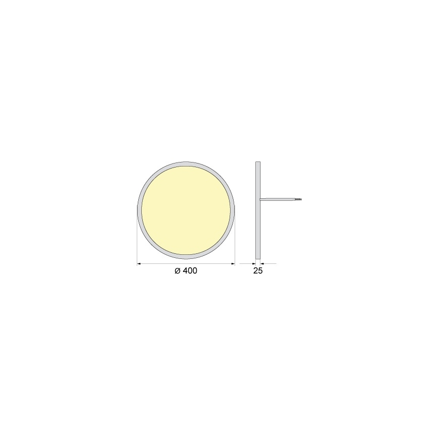 LED loftlampe SIMEN LED/32W/230V 4000K IP40 Ø 40 cm hvid UGR19