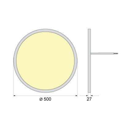 LED loftlampe SIMEN LED/40W/230V 4000K IP40 Ø 50 cm hvid UGR19