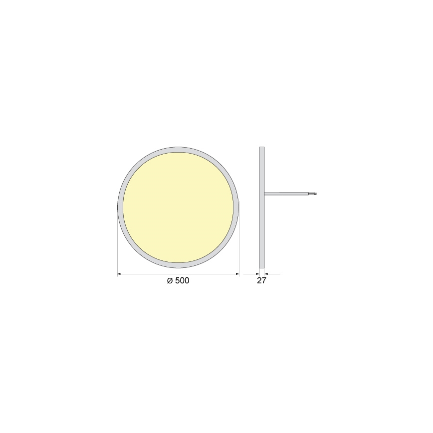 LED loftlampe SIMEN LED/40W/230V 4000K IP40 Ø 50 cm hvid UGR19