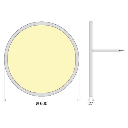 LED loftlampe SIMEN LED/50W/230V 4000K IP40 Ø 60 cm hvid UGR19